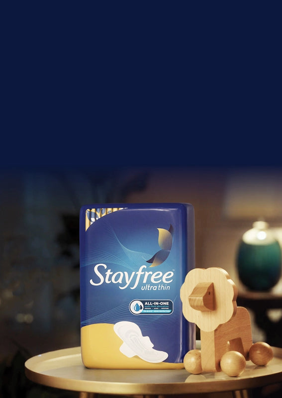 Stayfree Ultra Thin Period pads for a heavy protection from multi fluid leaks