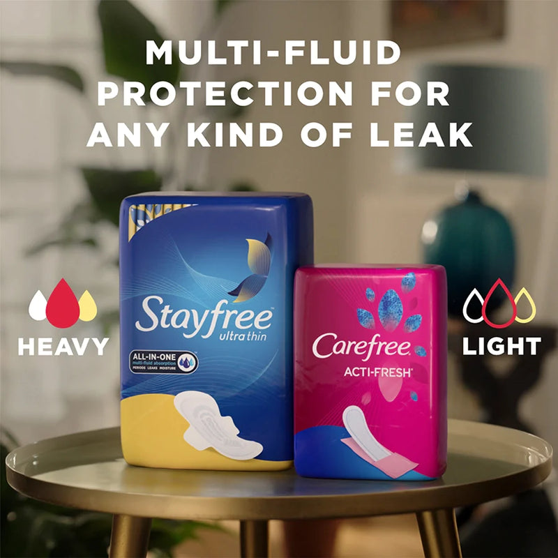 Stayfree Period Pads have multi fluid protection for any kind of heavy leak.